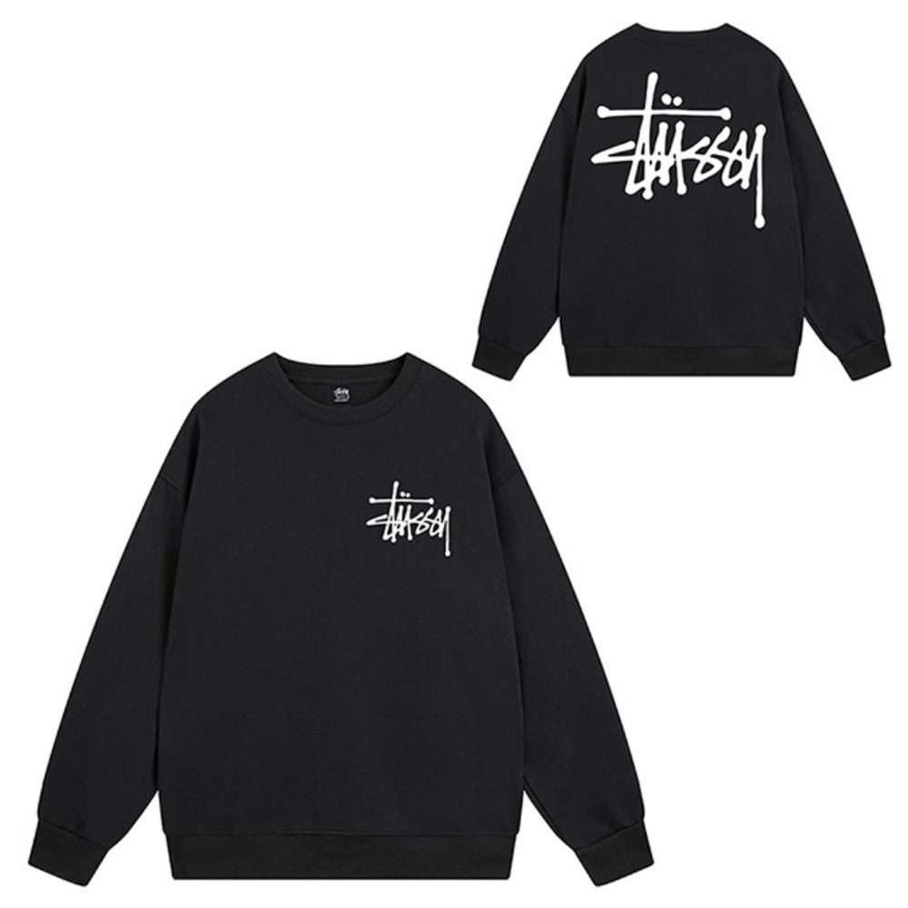 Stussy Sweatshirt Pigment Dyed Crew Sweat Black